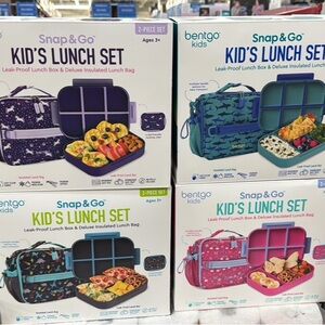 Snap & Go Kids Lunch Set - Purple and Blue